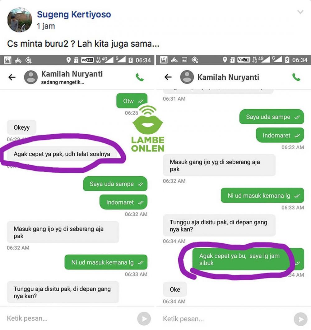 Balasan kocak ojol saat sedang diburu-buru penumpangnya ini bikin ketawa